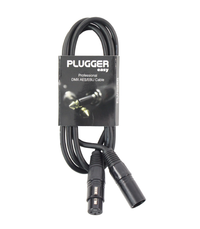 PLUGGER Câble DMX XLR Femelle 3b - XLR Mâle 3b 1m50 Easy