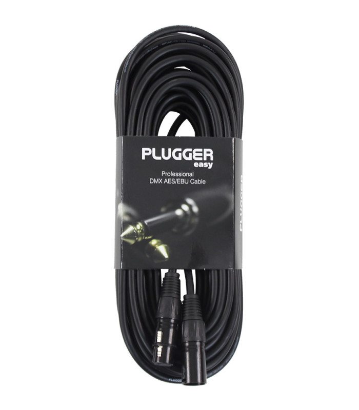 PLUGGER Câble DMX XLR Femelle 3b - XLR Mâle 3b 15m Easy