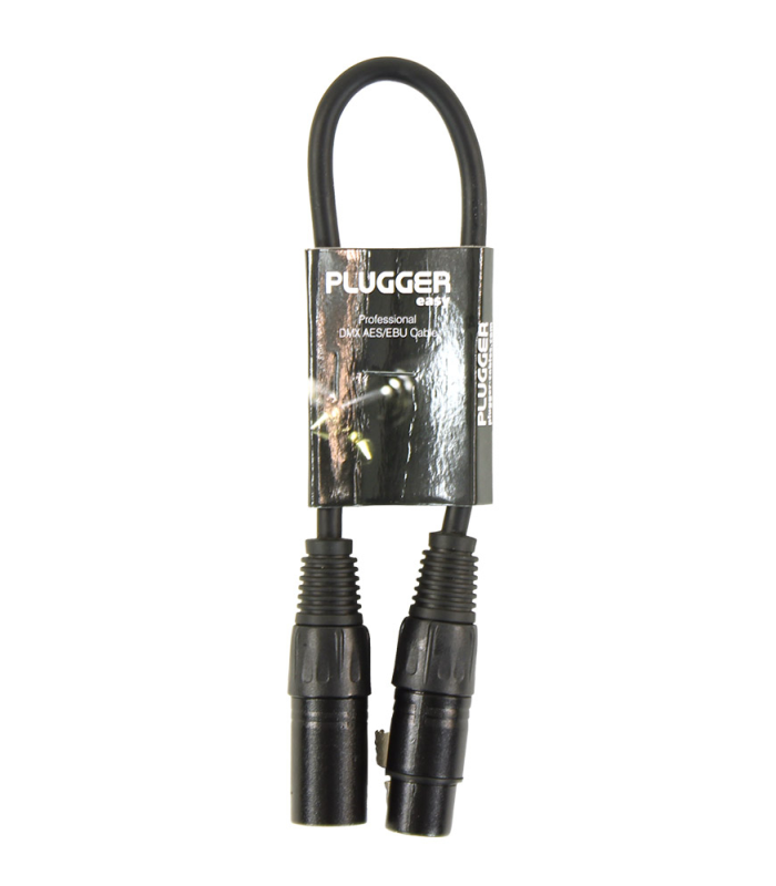 PLUGGER Câble DMX XLR Femelle 3b - XLR Mâle 5b 0m30 Easy