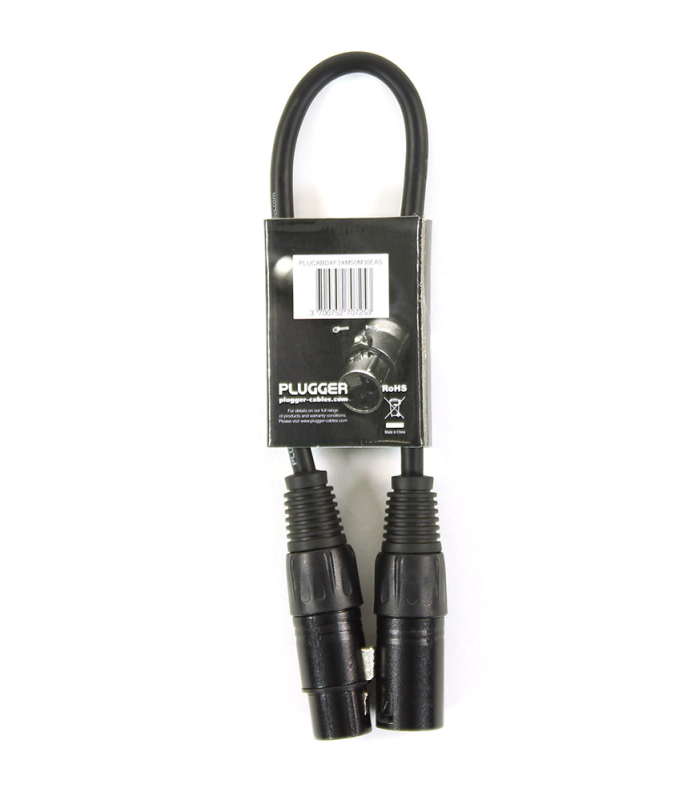 PLUGGER Câble DMX XLR Femelle 3b - XLR Mâle 5b 0m30 Easy