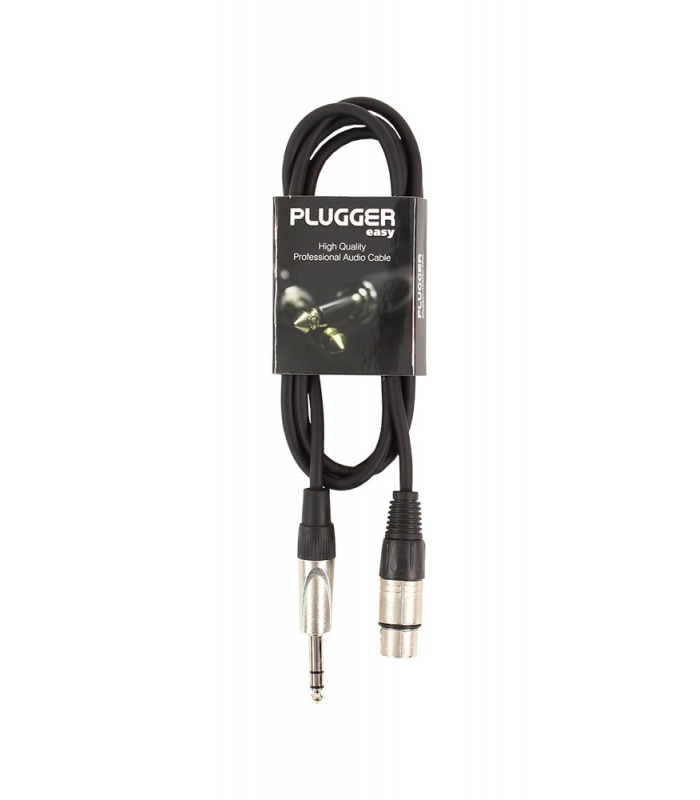 PLUGGER Câble XLR Femelle - Jack Mâle Stéréo 1.5m Easy