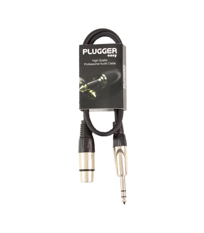 PLUGGER Câble XLR Femelle - Jack Mâle Stéréo 0.60m Easy
