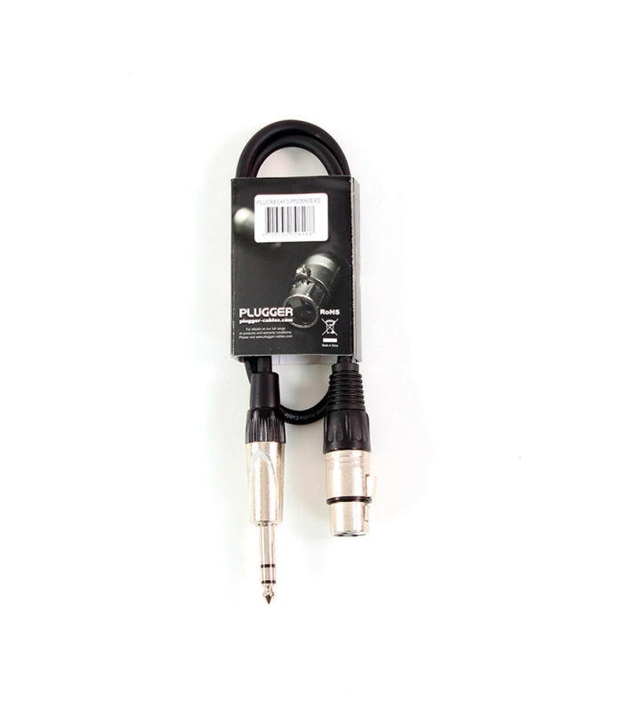PLUGGER Câble XLR Femelle - Jack Mâle Stéréo 0.60m Easy
