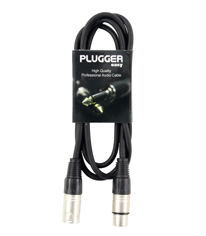 PLUGGER Câble XLR Femelle 3b - XLR Mâle 3b 1.50m Easy