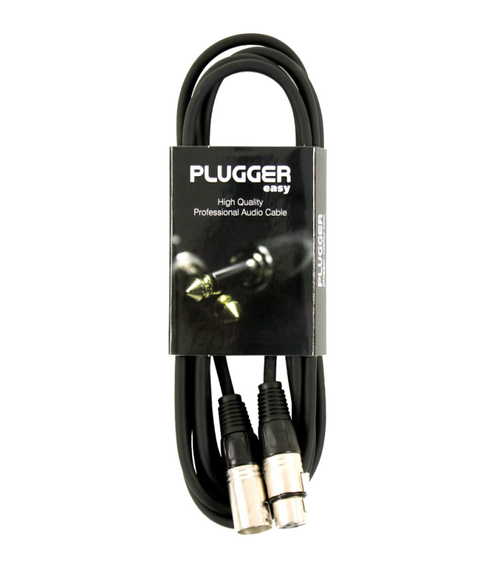 PLUGGER Câble XLR Femelle 3b - XLR Mâle 3b 3m Easy