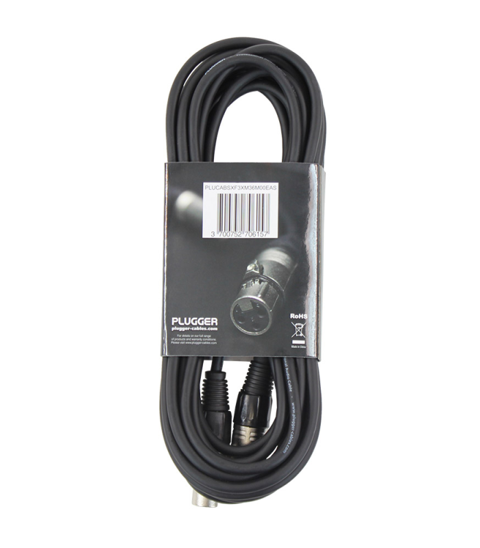 PLUGGER Câble XLR Femelle 3b - XLR Mâle 3b 6m Easy