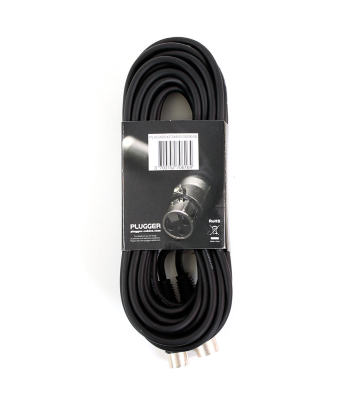 PLUGGER Câble XLR Femelle 3b - XLR Mâle 3b 10m Easy