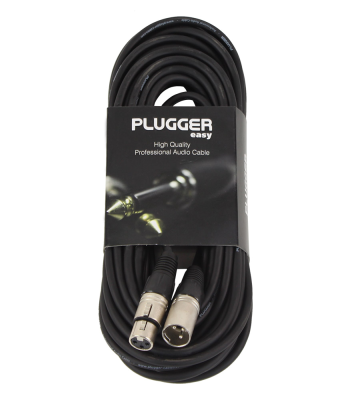 PLUGGER Câble XLR Femelle 3b - XLR Mâle 3b 15m Easy