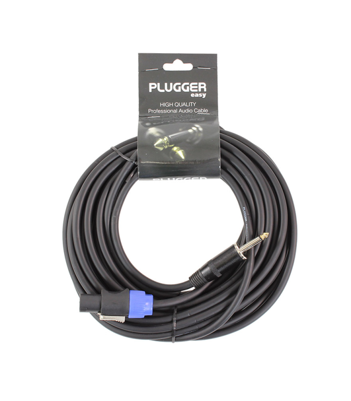 PLUGGER Câble HP 2 x 1.5mm² Jack Mâle - Speakon Mâle 10m Easy
