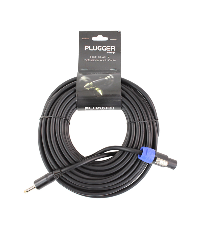 PLUGGER Câble HP 2 x 1.5mm² Jack Mâle - Speakon Mâle 15m Easy