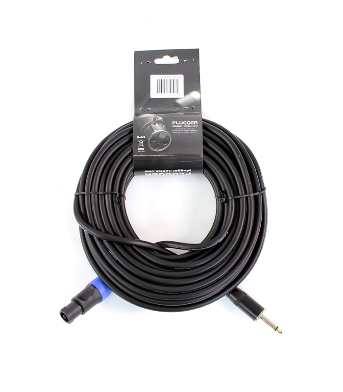 PLUGGER Câble HP 2 x 1.5mm² Jack Mâle - Speakon Mâle 15m Easy