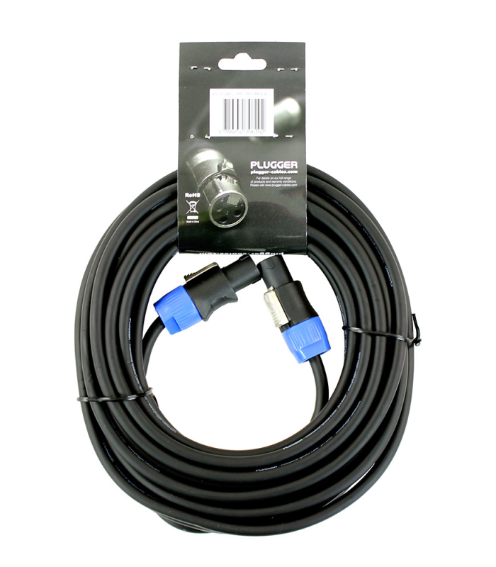 PLUGGER Câble HP 2 x 1.5mm² Speakon Mâle - Speakon Mâle 10m Easy