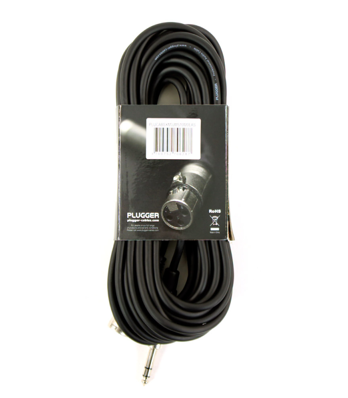 PLUGGER Câble XLR Mâle 3b - Jack Mâle Stéréo 10m Easy