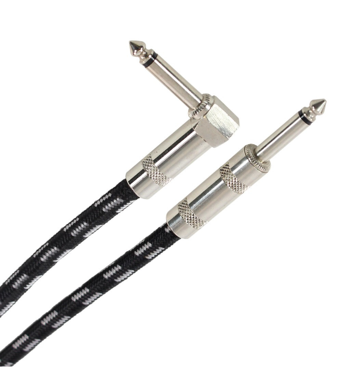 PLUGGER Câble Tweed Jack Mâle Mono - Jack Mâle Mono Coudé 10m Easy