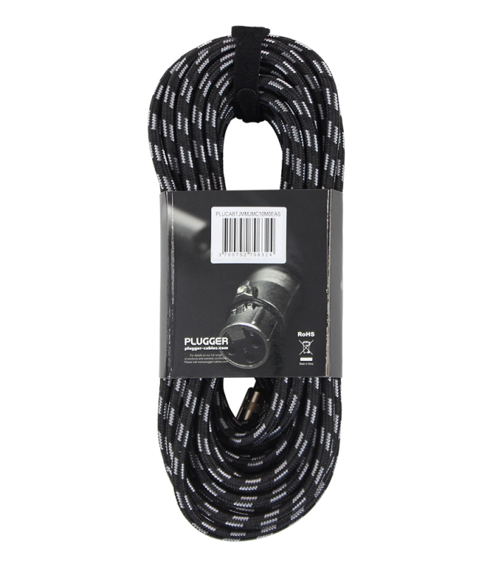 PLUGGER Câble Tweed Jack Mâle Mono - Jack Mâle Mono Coudé 10m Easy