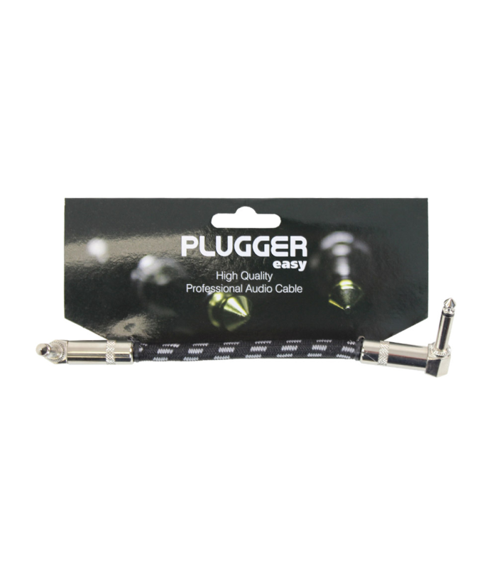 PLUGGER Câble Tweed Jack Mâle Mono Coudé - Jack Mâle Mono Coudé 0.15m Easy