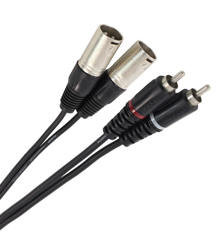PLUGGER Câble Bretelle XLR Mâle 3b - RCA Mâle 0.60m Easy