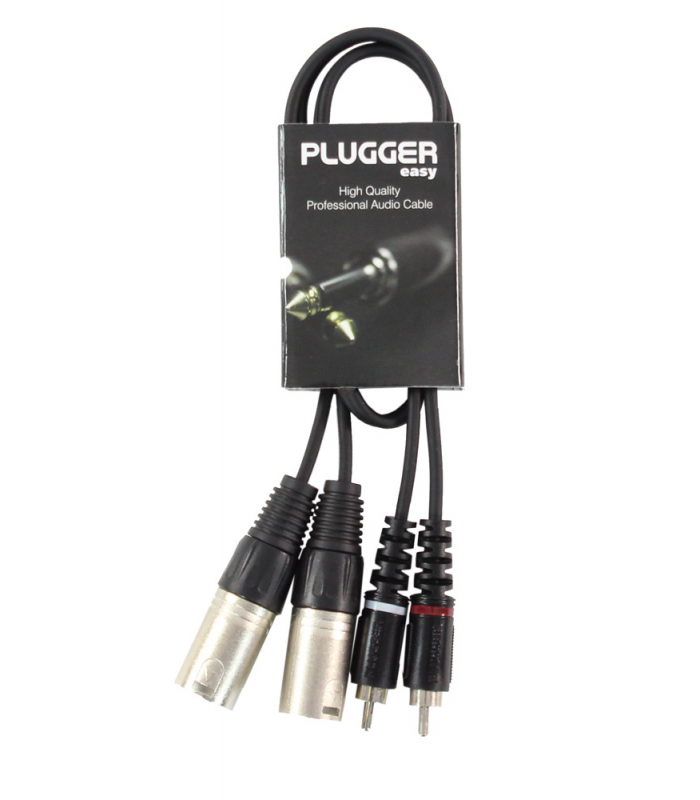 PLUGGER Câble Bretelle XLR Mâle 3b - RCA Mâle 0.60m Easy