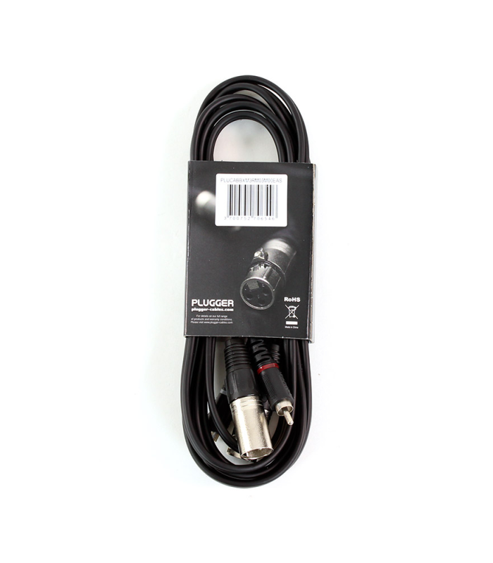 PLUGGER Câble Bretelle XLR Mâle 3b - RCA Mâle 3m Easy
