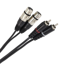 PLUGGER Câble Bretelle XLR Femelle 3b - RCA Mâle 3m Easy