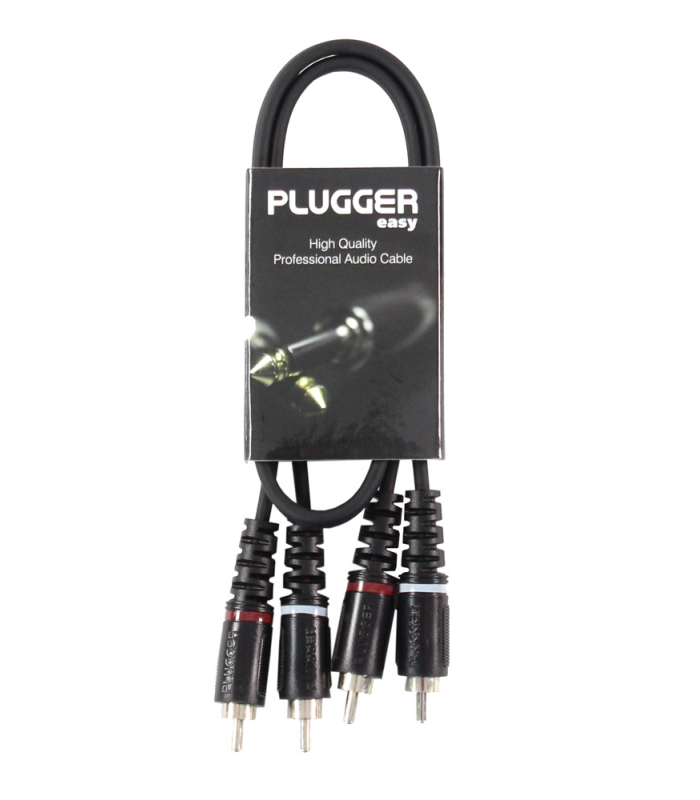 PLUGGER Câble Bretelle RCA Mâle - RCA Mâle 0.60m Easy