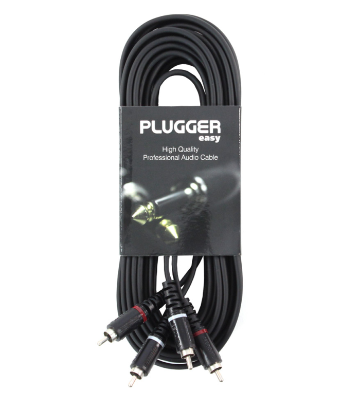 PLUGGER Câble Bretelle RCA Mâle - RCA Mâle 10m Easy