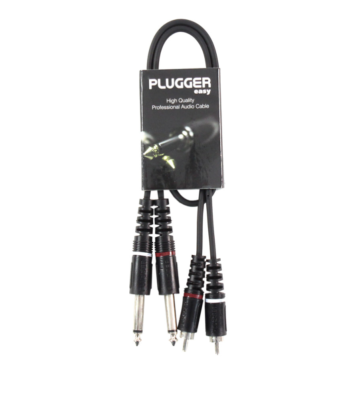 PLUGGER Câble Bretelle RCA Mâle - Jack Mâle Mono 0.60m Easy