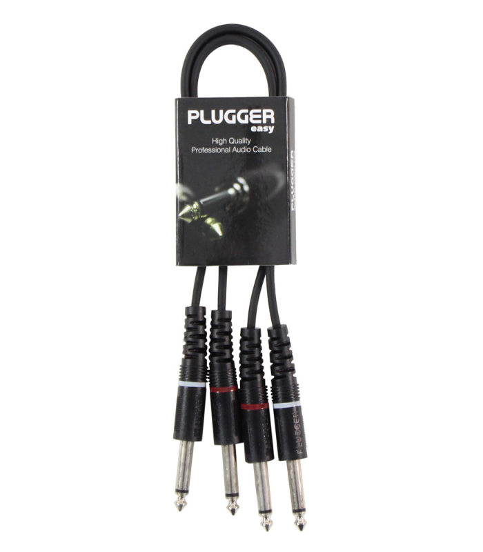 PLUGGER Câble Bretelle Jack Mâle Mono - Jack Mâle Mono 0.60m Easy
