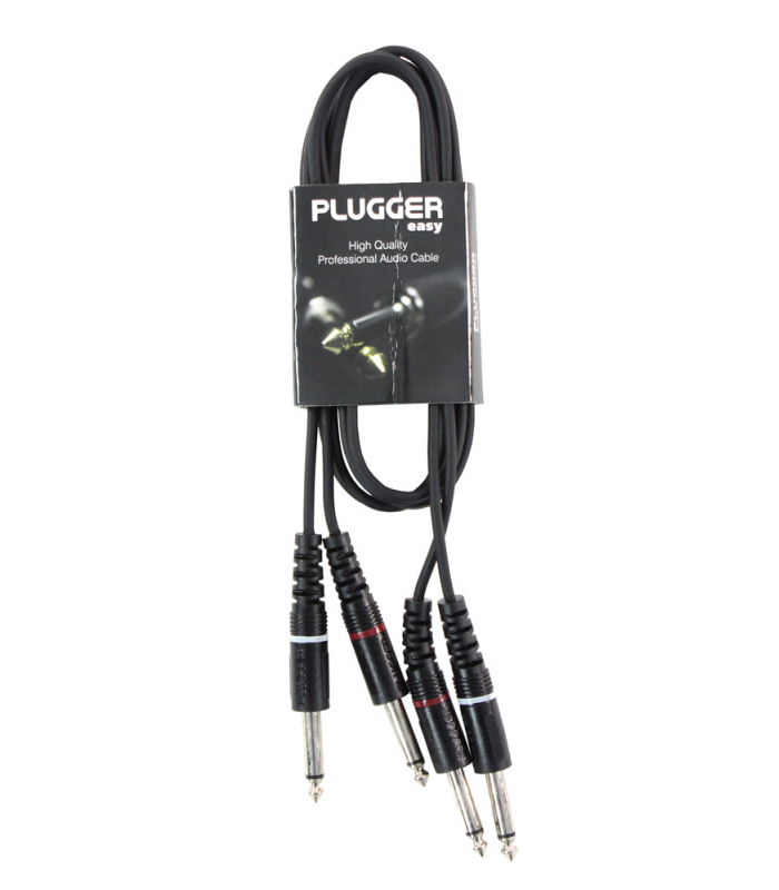 PLUGGER Câble Bretelle Jack Mâle Mono - Jack Mâle Mono 1.5m Easy