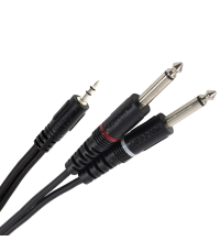 PLUGGER Câble Y Mini Jack Mâle Stéréo - Jack Mâle Mono 0.60m Easy