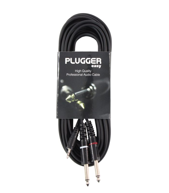 PLUGGER Câble Y Mini Jack Mâle Stéréo - Jack Mâle Mono 6m Easy