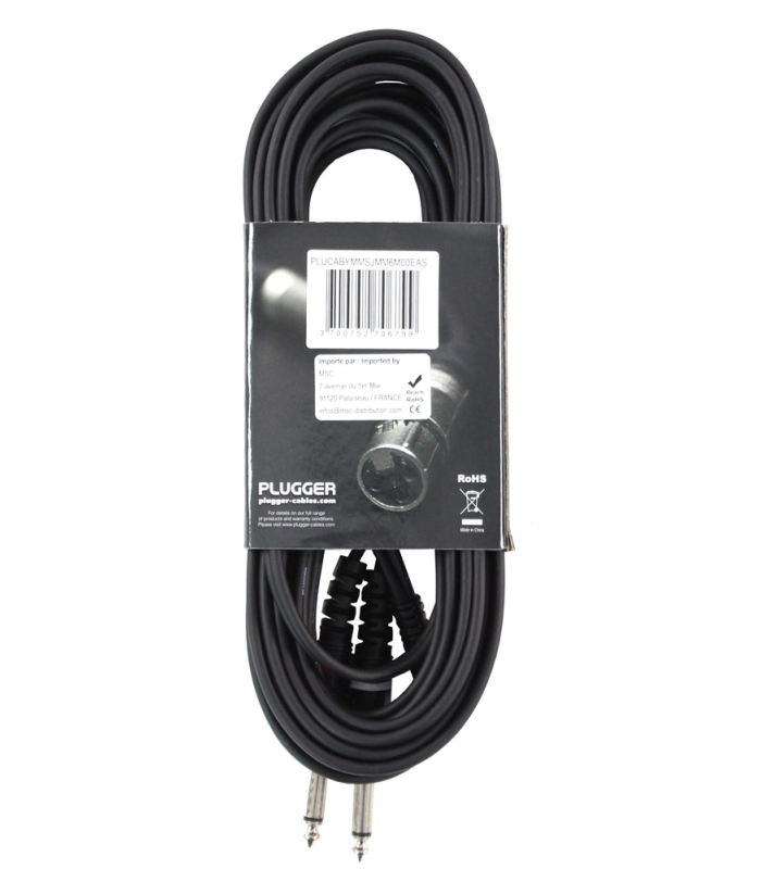 PLUGGER Câble Y Mini Jack Mâle Stéréo - Jack Mâle Mono 6m Easy
