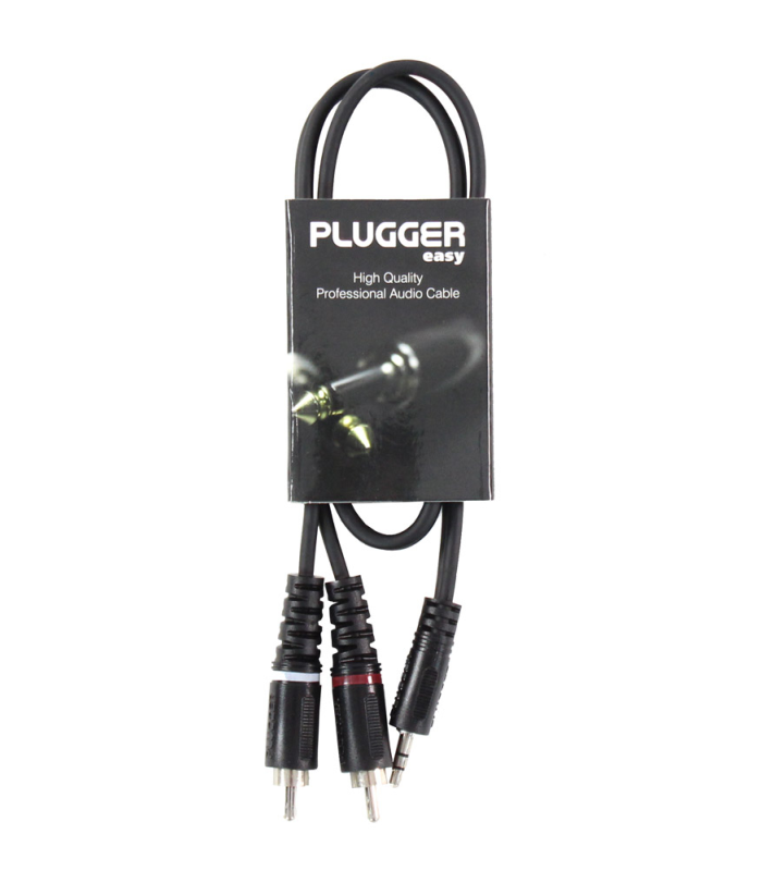 PLUGGER Câble Y Mini Jack Mâle Stéréo - RCA Mâle 0.60m Easy
