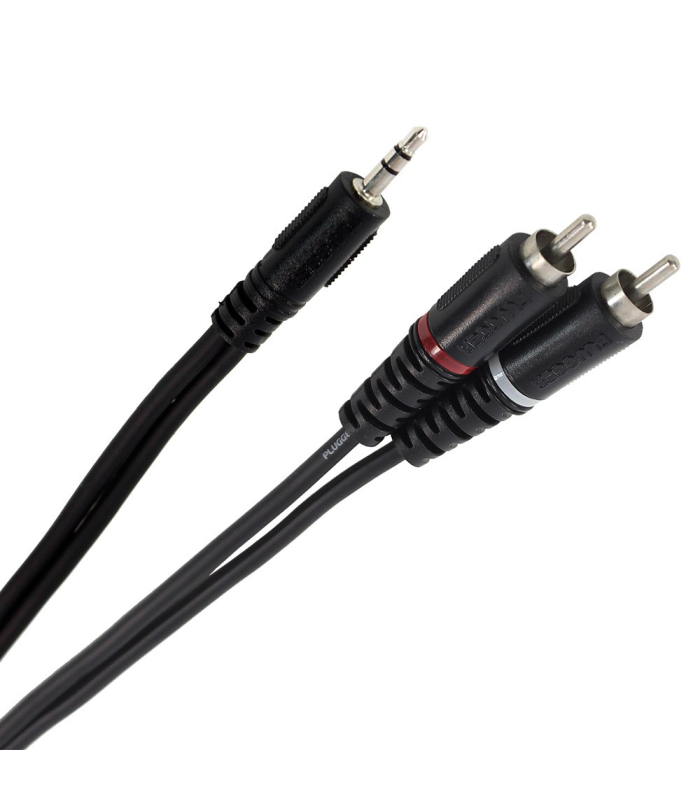 PLUGGER Câble Y Mini Jack Mâle Stéréo - RCA Mâle 6m Easy