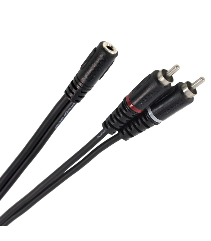 PLUGGER Câble Y Mini Jack Femelle Stéréo - RCA Mâle 0.60m Easy