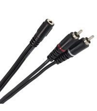 PLUGGER Câble Y Mini Jack Femelle Stéréo - RCA Mâle 0.60m Easy