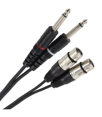 PLUGGER Câble Bretelle XLR Femelle 3b - Jack Mâle Mono 0.60m Easy