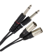 PLUGGER Câble Bretelle XLR Mâle 3b - Jack Mâle Mono 0.60m Easy