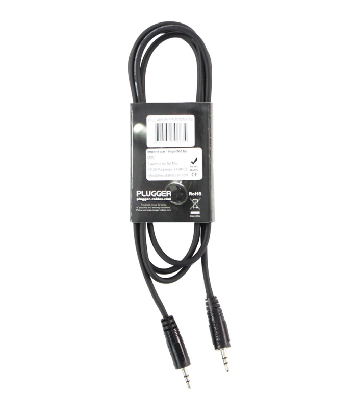 PLUGGER Câble Mini Jack Mâle Stéréo - Mini Jack Mâle Stéréo 1.50m Easy