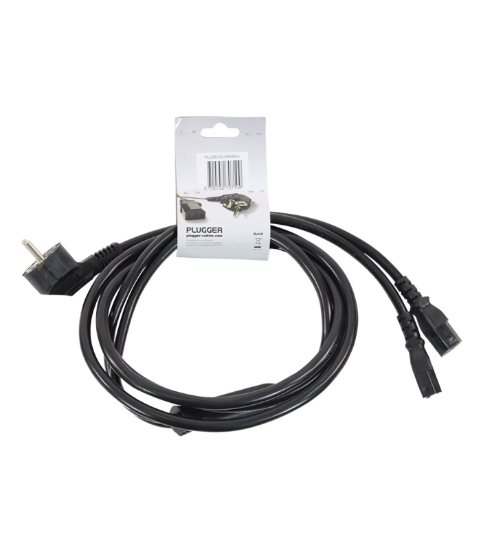PLUGGER Câble d'alimentation 2 IEC - PC16 norme EU 3m Elite