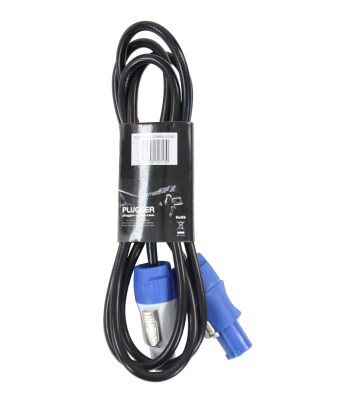 PLUGGER Câble d'alimentation Powercon Mâle - Mâle 1.8m Easy