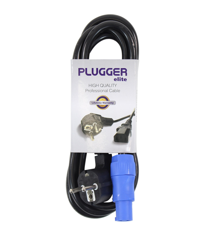 PLUGGER Câble d'alimentation Powercon norme EU 1.8m Elite