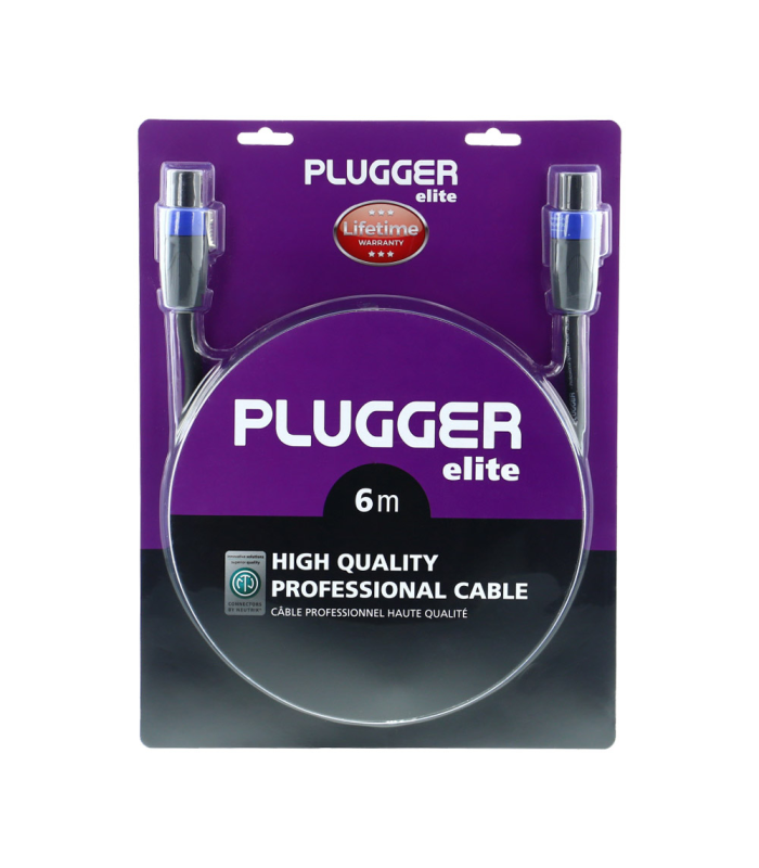 PLUGGER Câble HP 2 x 2.5mm² Speakon Mâle - Speakon Mâle 6m Elite