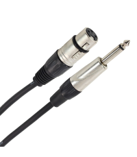 PLUGGER Câble XLR Femelle 3b - Jack Mâle Mono 6m Easy