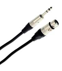 PLUGGER Câble XLR Femelle 3b - Jack Mâle Stéréo 1.50m Elite