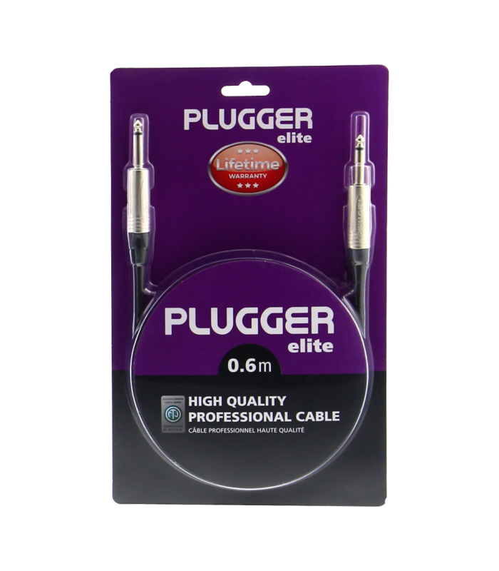 PLUGGER Câble Jack Mâle Mono - Jack Mâle Mono 0.6m Elite