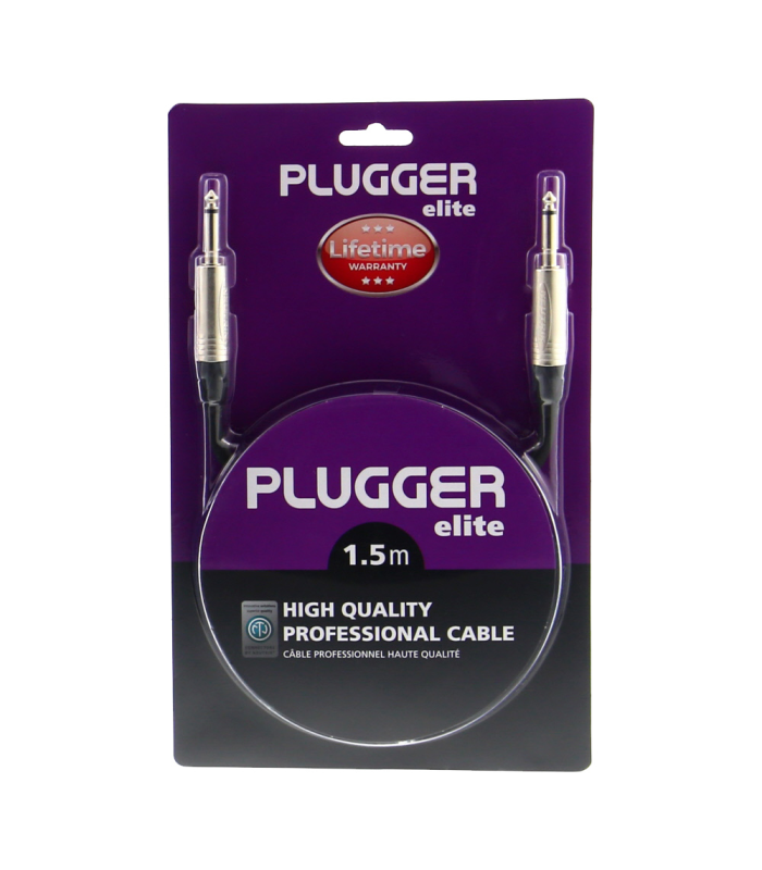 PLUGGER Câble Jack Mâle Mono - Jack Mâle Mono 1.50 m Elite