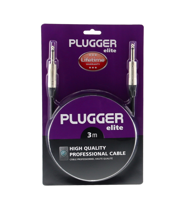PLUGGER Câble Jack Mâle Mono - Jack Mâle Mono 3m Elite