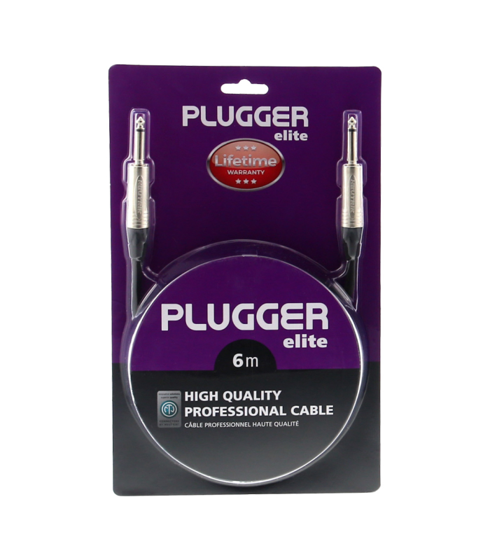 PLUGGER Câble Jack Mâle Mono - Jack Mâle Mono 6m Elite