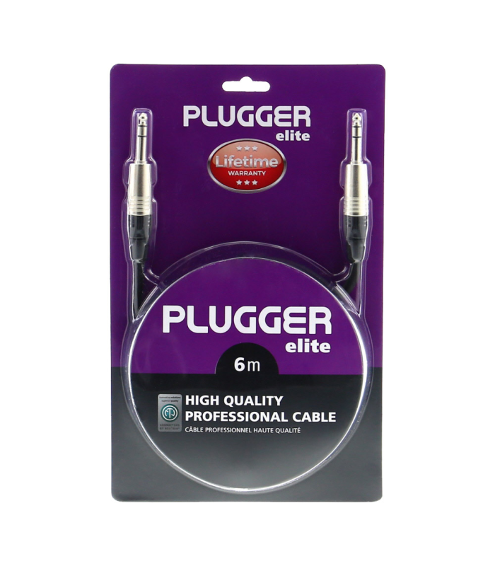 PLUGGER Câble Jack Mâle Stéréo - Jack Mâle Stéréo 6 m Elite